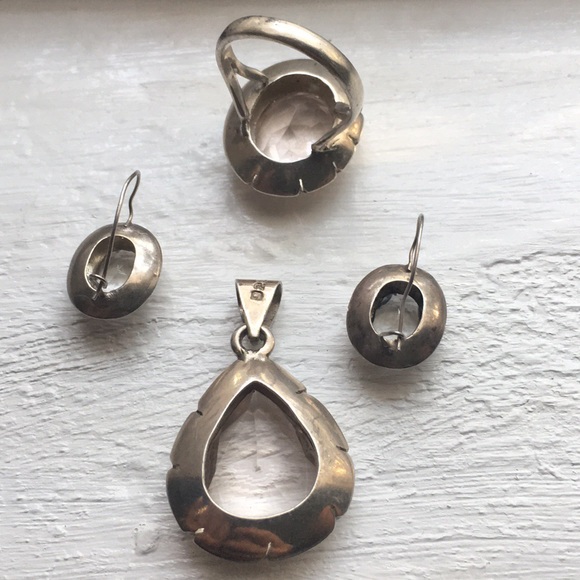 🇲🇽 Sterling Silver & Clear Topaz Set✨📿✨ - Picture 2 of 8